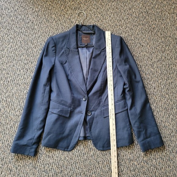 Vintage 90s The Limited Collection Navy Blue Tailored  Suit Jacket Size 6 - Picture 11 of 15